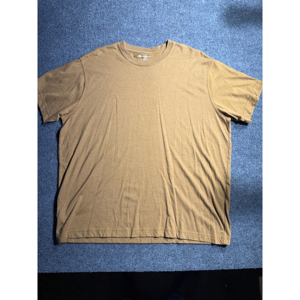 Eddie Bauer Mens XL Mustard Yellow Short Sleeve Crewneck T-Shirt SU7153